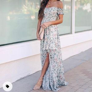 VICI Smocked Floral Maxi Dress